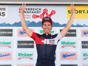 Sondre Holst Enger na zijn winst in de 1e etappe van de Ronde van Oostenrijk - Breekt hij in 2016 écht door? Foto: EPA